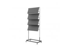 China Movable 4 Layer Wheeled Magazine Display Rack Stable Structure Easy To Install supplier