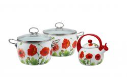 China Enamelled cookware set supplier