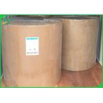 80G 95G 100G 110G Unbleached Brown Kraft Paper Roll With Recycled Pulp for sale