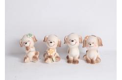China Custom Pottery Garden Ornaments Handmade Puppy Ceramic Garden Decor supplier