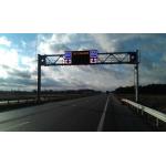 Portal Frame Single VMS LED Variable Message Signs P16 Short Circuit Protection for sale