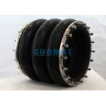 Triple Convoluted Industrial Air Bag LHF320/350-3 With Stainless Steel Flange Papermaking Equipment Air Springs for sale