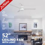 110-240V/50Hz-60Hz 52 Inch Ceiling Fan with Remote Control and OEM Color Wood Blades for sale