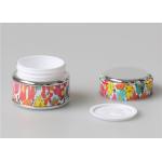 Custom Small Plastic Cosmetic Jars Water Transfer Printing Pattern Lovely 15ml