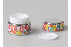 China Custom Small Plastic Cosmetic Jars Water Transfer Printing Pattern Lovely 15ml supplier