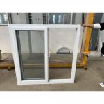 Double Sliding Mesh Flush Sash PVC Sliding Window Clear Tempered Glass Window