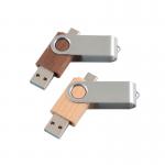 USB A and Type C together Wooden Memory USB With 0°C To 60°C Operating Range for sale