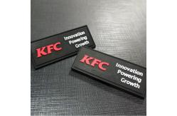 China 3D Print Applique Textured Badges Labels PVC Patches On Sew Garment supplier