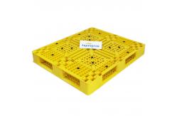 China PP HDPE Yellow Plastic Pallets Stackable 100% Virgin Material supplier