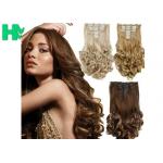8 Inch – 30 Inch Clip On Synthetic Hair Extensions With Blonde Curly Body Wave for sale