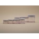 Clear PETG Round Cream Jar ABS White Cap High Durability Not Easily Broken for sale