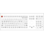 108 Keys IP68 dynamic rated washable industrial membrane keyboard USB Desktop