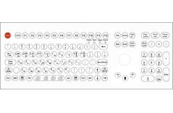China 108 Keys IP68 dynamic rated washable industrial membrane keyboard USB Desktop supplier