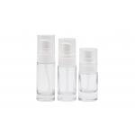 Transparent Glass Cosmetic Spray Bottle 20ml 30ml Lotion Empty Cylinder for sale
