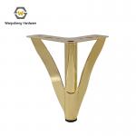 Wanjusheng Metal Furniture Leg Table Leg Triangle Sofa Popular Gold Y Legs TV Cabinet Supporting Feet for sale