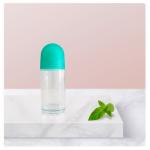 Glass 50ml Roll-on Bottle Transparent Roller Bottle for Deodorant and Cosmetic for sale