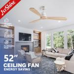 6 Speeds Choice Wood Ceiling Fan With Remote Control 3 Wooden Blade DC Motor for sale