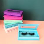 Wholesale Colorful Foldable Magnetic Eyelash Boxes With Transparent Window For Beauty Packaging for sale