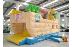 China Common Elephant Animals Pirate Ship Inflatable Slide Children cute inflatable Pirate Jump House supplier