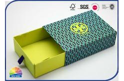 China 1200gsm Cardboard Printed Slide Drawer Box Package Ribbon Handle supplier