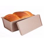 RK Bakeware China Foodservice NSF Gold Nonstick Aluminum Loaf Pans Corrugated Loaf Pan Bread Tin Loaf Bread Pan for sale