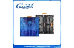 China 4K IP65 Flexible Transparent Film Display Glass Display RGB Transparent LED Screen supplier
