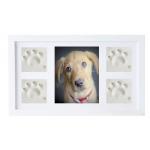 Non Toxic Pet Keepsake Frame Kit , Solid Wood Pet Memorial Photo Frame With Clay for sale