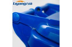 China OEM Mobile Garbage Bin 240l Large Plastic Dustbin Pedal Blue supplier