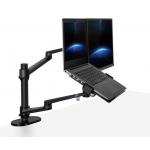 Black Notebook LCD Stand / Dual Computer Stand Lift Rotation Increase Bracket for sale