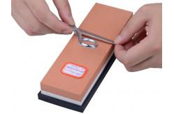 China Double Sided Water Stone Knife Sharpener 600 / 1000 Grit Coarse And Fine Tool supplier