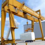 16 Ton Double Beam Magnetic Traveling Rail Gantry Crane Cabin Control for sale