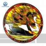 Villa Farmhouse Stained Glass Custom Size Circular Traditional for sale