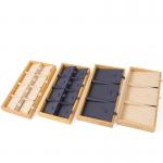 Multiple Cells Solid Wood Pendant Storage Rack Luxury Necklace Display Tray