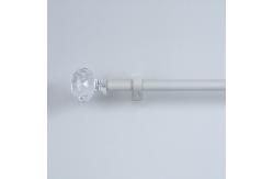 China Custom Transparent Acrylic Curtain Rod Finials Single Bracket supplier