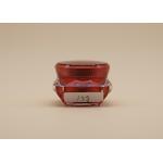 Red Diamond Shape Empty Cosmetic Pots ABS Plastic Cap OEM Design Available