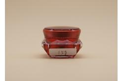 China Red Diamond Shape Empty Cosmetic Pots ABS Plastic Cap OEM Design Available supplier