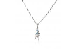 China 925 Sterling Silver Chain Necklace Unique Handsome Middle Finger Pendant supplier