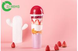 China Recyclable Sturdy Clear Plastic Cups With Lids Custom Printed For Beverage supplier