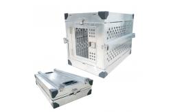 China Collapsible Aluminum Single Dog Box With Heavy Duty Slam Latch Lock System supplier