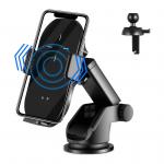 15w Qi Wireless Charging Phone Mount DC5V 0.1S Automatic Clamp for sale