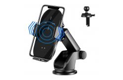 China 15w Qi Wireless Charging Phone Mount DC5V 0.1S Automatic Clamp supplier