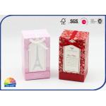 Rigid Handmade Paper Gift Box With Bow Ribbon Shimmering Powder for sale