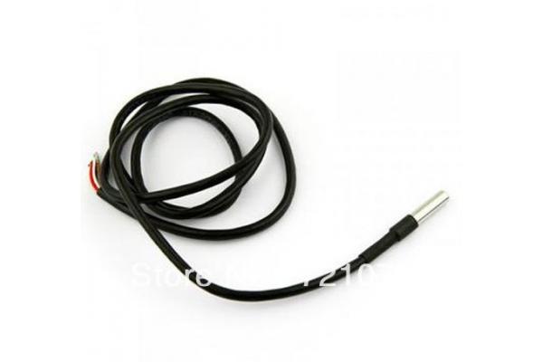 Waterproof DS18B20 Digital Temperature Sensor Probe 100cm Wire Cable