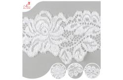 China White Flower 2CM Water Soluble Lace Trim For Apparel , Handicraft supplier