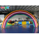 Custom Inflatable Arch 210D Oxford Cloth 6*3mH Inflatable Rainbow Arch For Rental Business for sale
