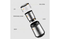 China Medium Powder Removable Coffee Grinder EU Plug Transparent Lid SS304 Silver Coffee Machine supplier