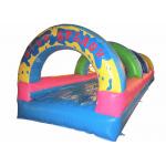 Inflatable the commercial rainbow water slide inflatable horizontal direction interesting wild splash on sale for sale