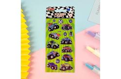 China Non Toxic Cartoon Sticker Sheet 1.25mm Puffy 3d Stickers Soft Elastic supplier