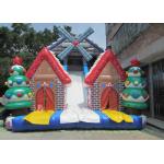 New 2019 Christmas inflatable slide big Xmas inflatable slide inflatable windmill snowman high slide for sale