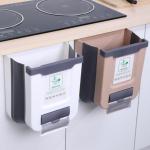 Customized Collapsible Hanging Trash Can White Folding Kitchen Trash Can for sale